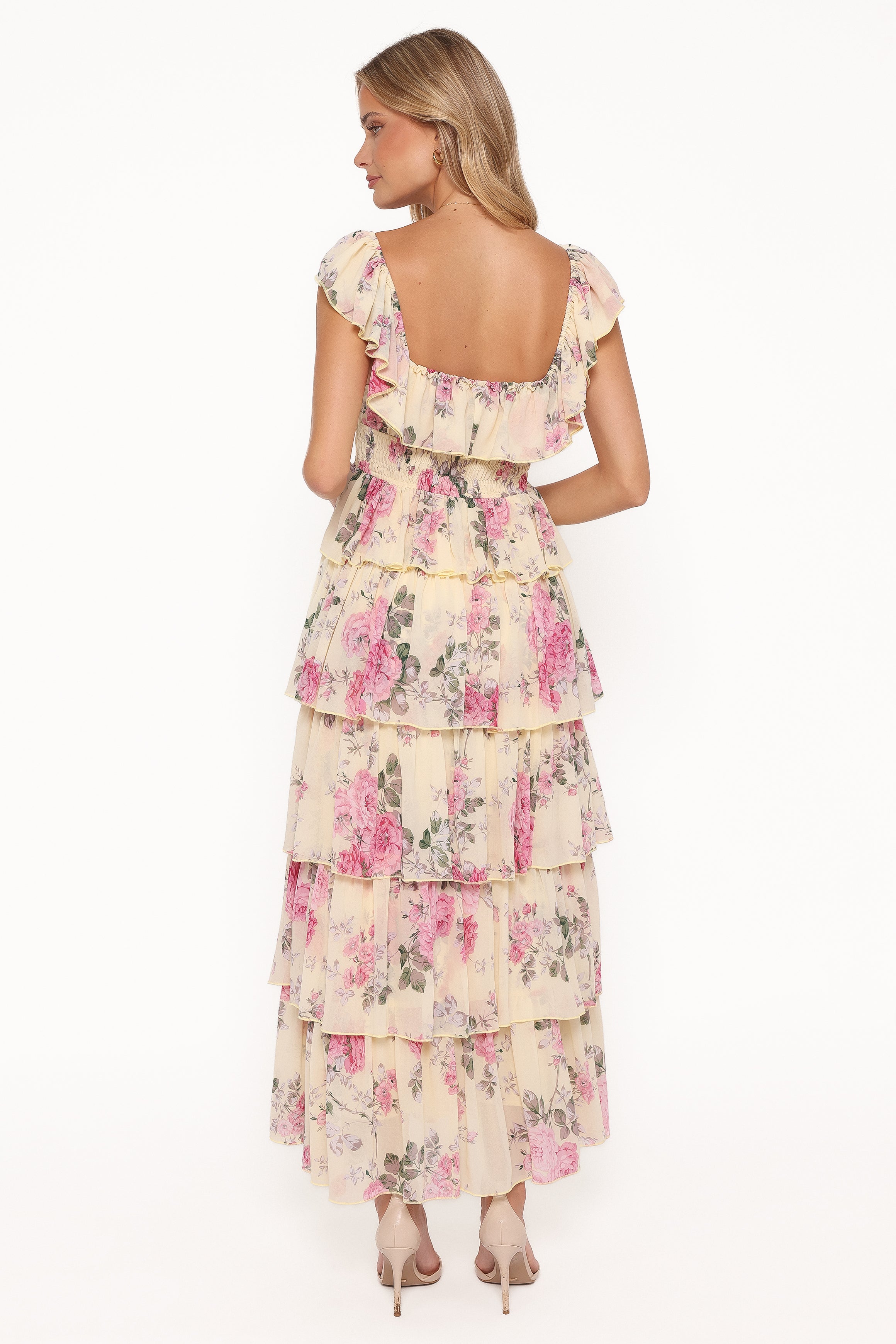 Petal and Pup USA DRESSES Belle Maxi Dress - Yellow Floral