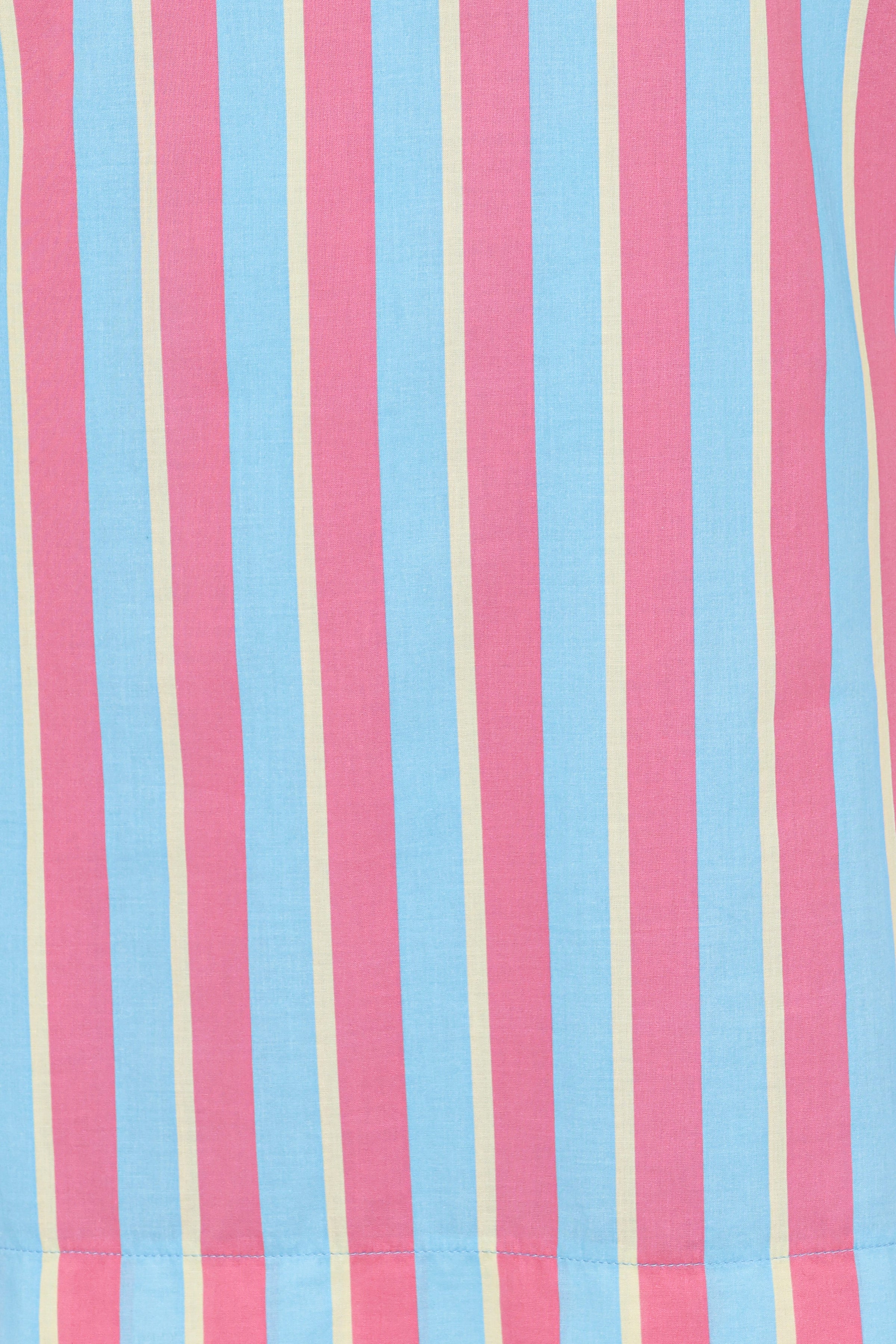 Petal and Pup USA DRESSES Benito Mini Dress - Aqua Pink Stripe