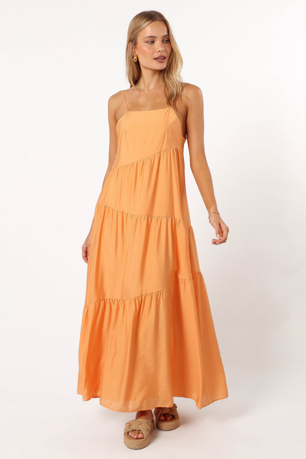 Petal and Pup USA DRESSES Bennie Midi Dress - Orange