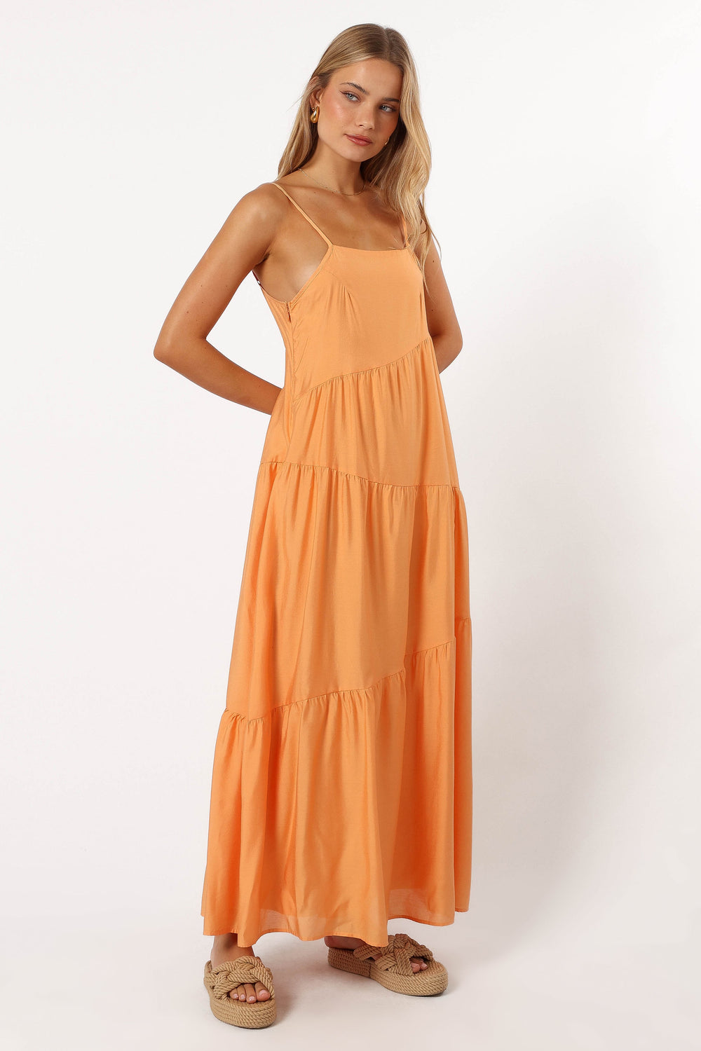 Petal and Pup USA DRESSES Bennie Midi Dress - Orange