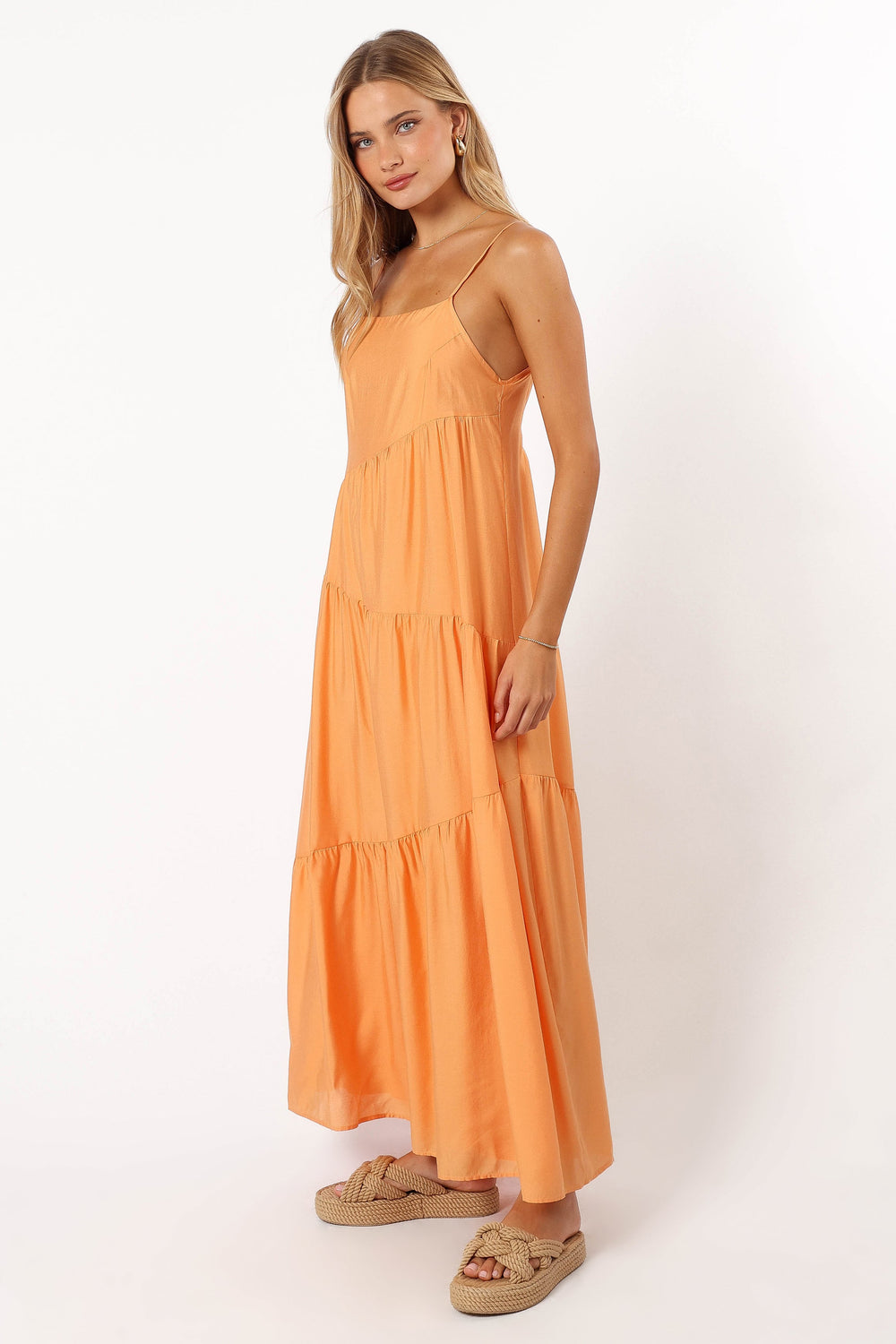 Petal and Pup USA DRESSES Bennie Midi Dress - Orange