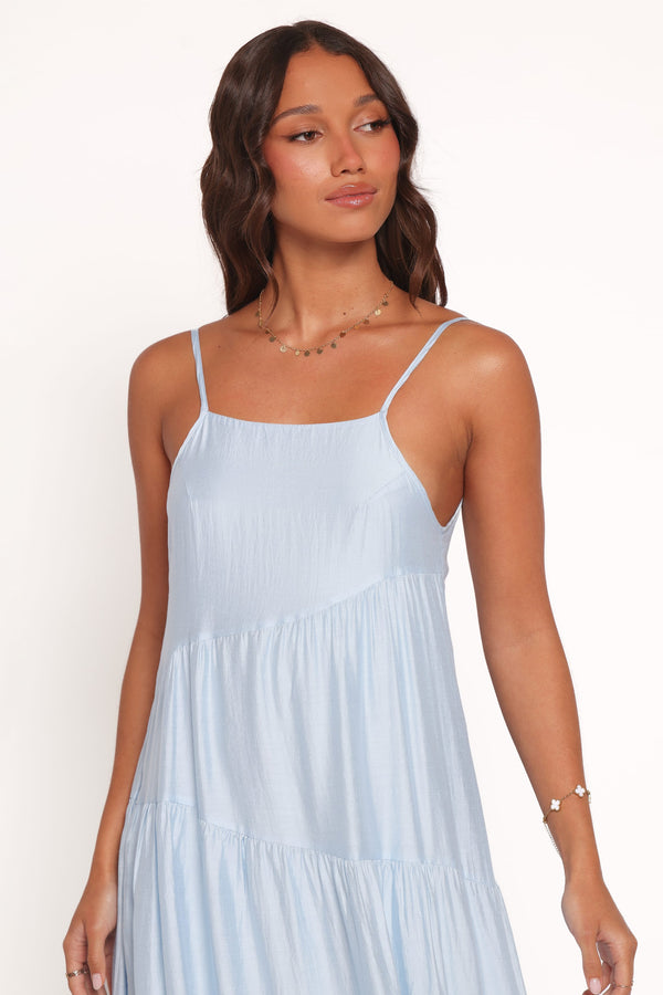 Petal and Pup USA DRESSES Bennie Midi Dress - Pale Blue (Hold for Amazon)