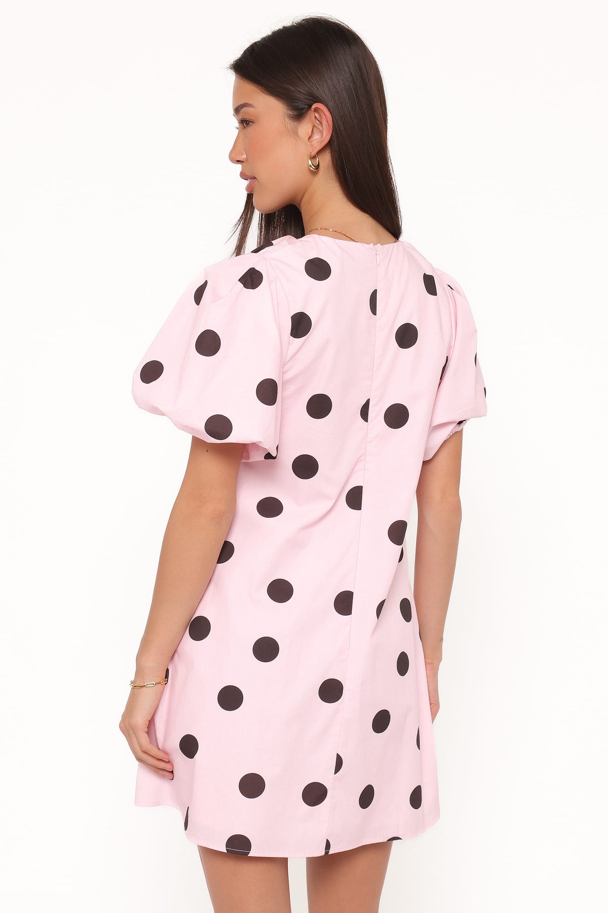 pink mini puff dress Petal and Pup Women's Bertine Mini Dress