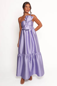 Petal and Pup USA DRESSES Betina Bow Front Maxi Dress - Lilac