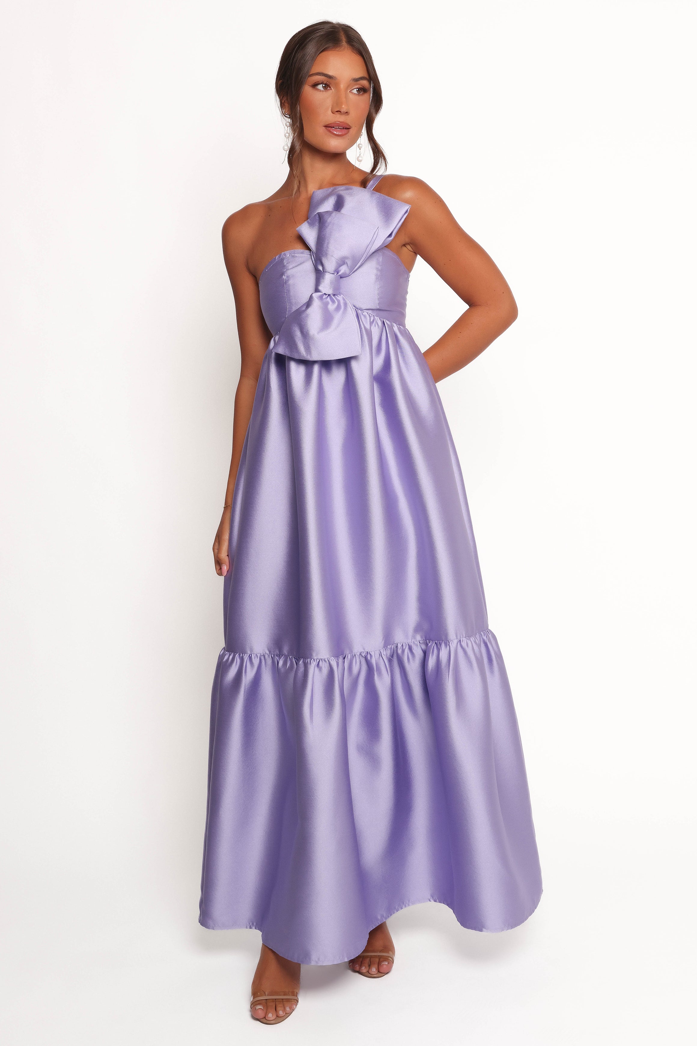 Petal and Pup USA DRESSES Betina Bow Front Maxi Dress - Lilac