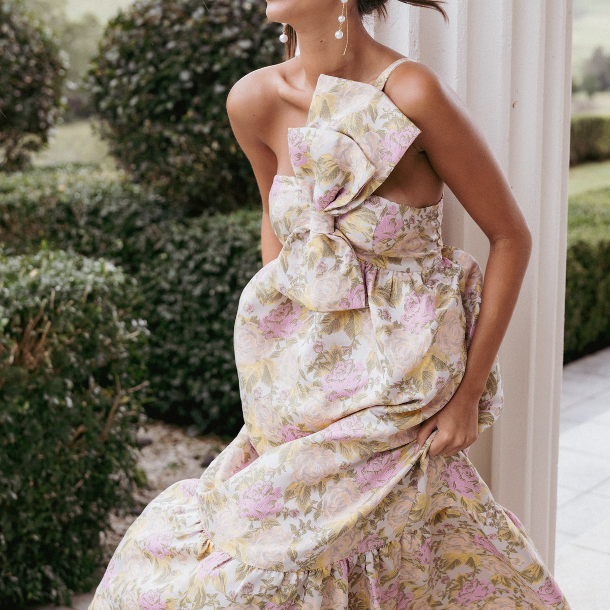 Petal and Pup Women's Betina Bow Front Maxi Dress
