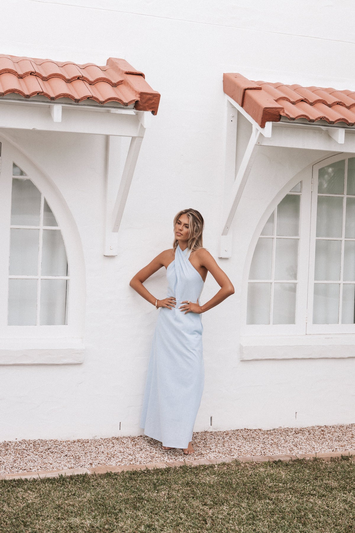 Petal and Pup Women's Betsy Halterneck Maxi Dress