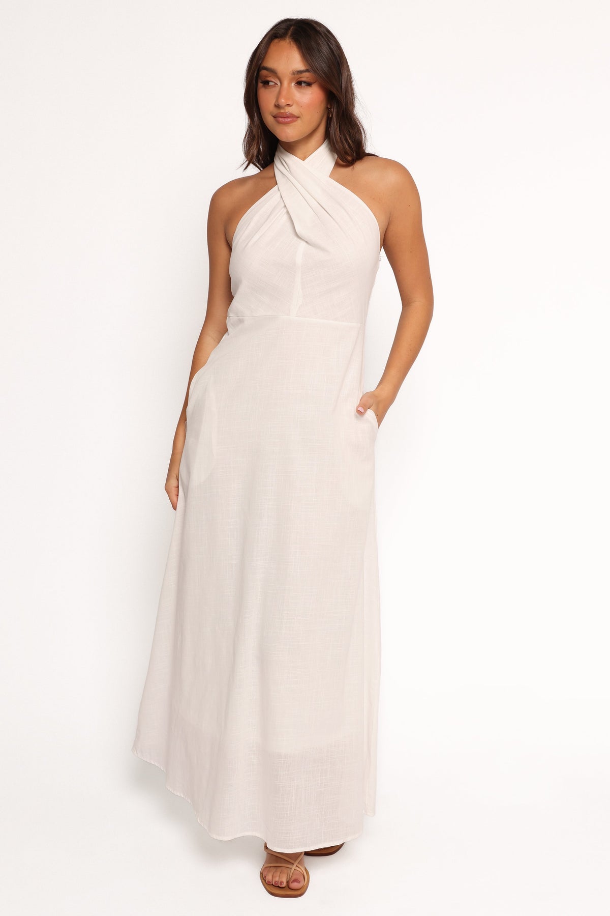 Petal and Pup Women's Betsy Halterneck Maxi Dress - White Petal and Pup Women's Betsy Halterneck Maxi Dress - White