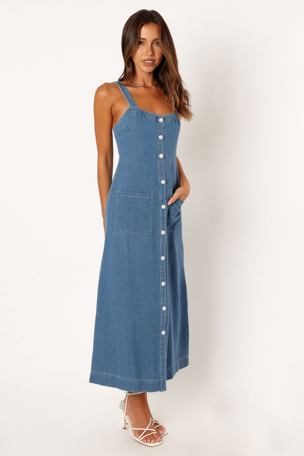 Petal and Pup USA DRESSES Bettie Midi Dress - Denim