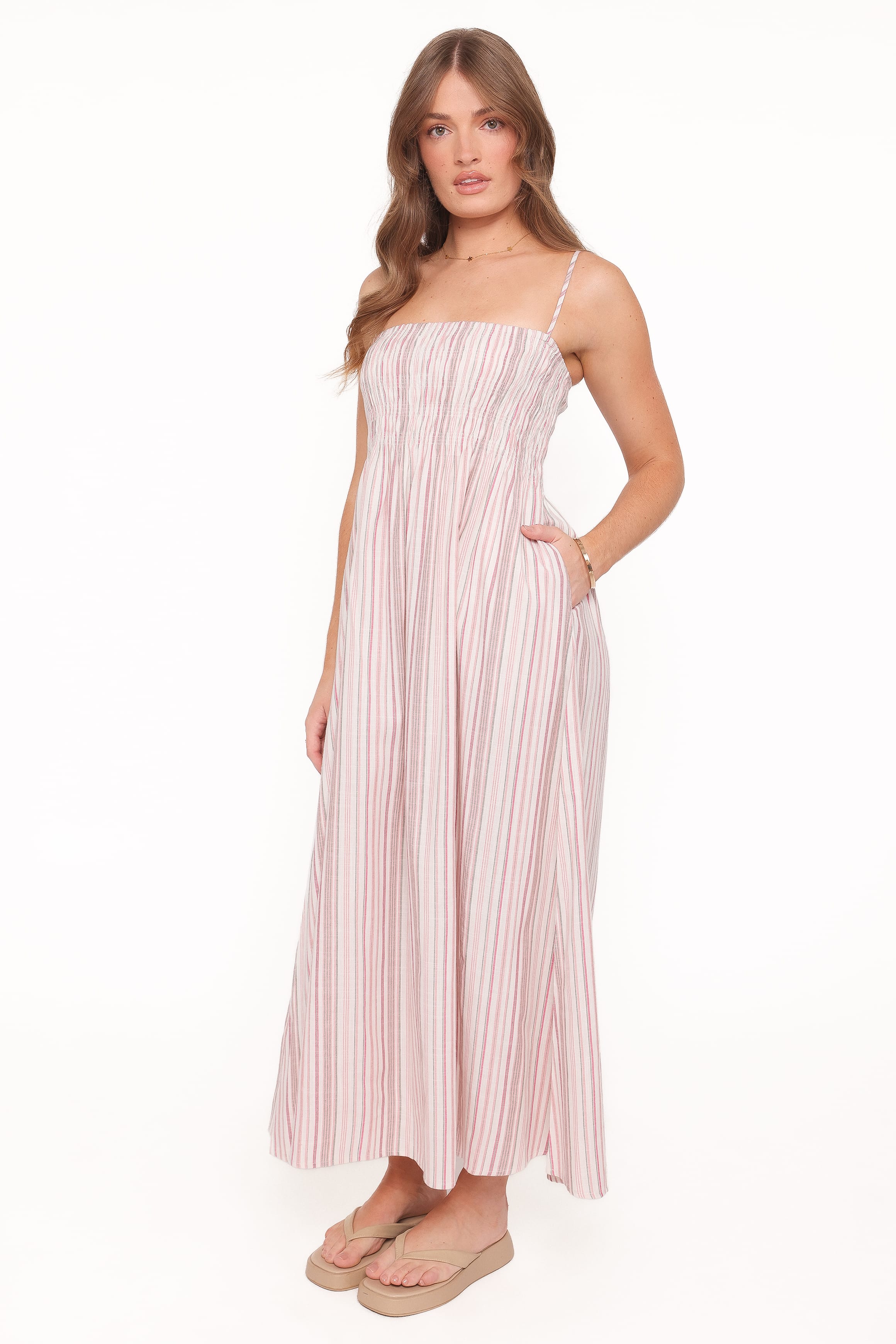 Petal and Pup USA DRESSES Bindy Maxi Dress - Pink Stripe
