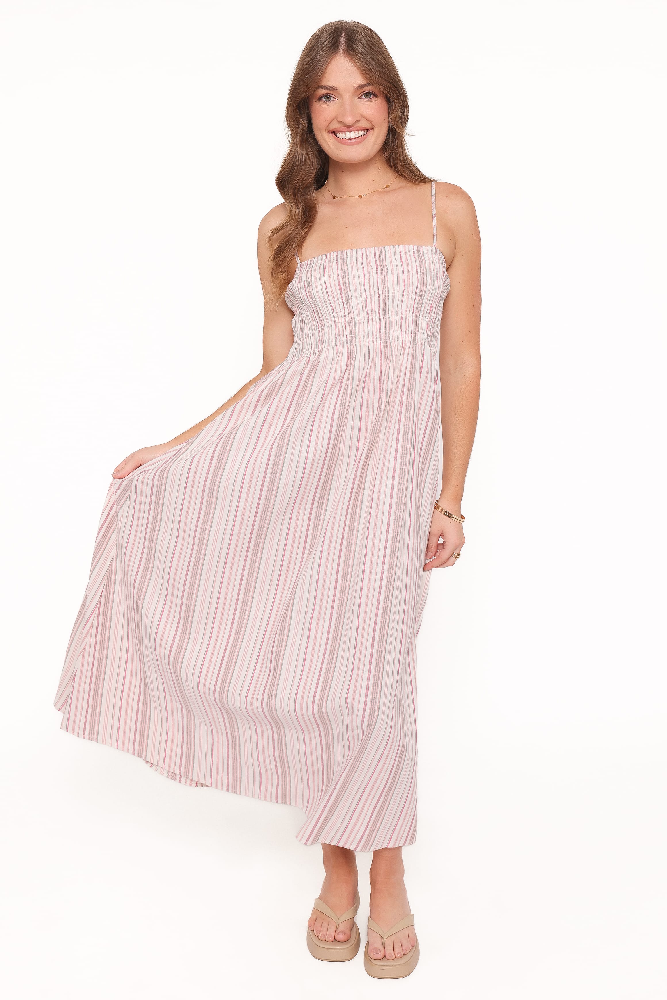 Petal and Pup USA DRESSES Bindy Maxi Dress - Pink Stripe