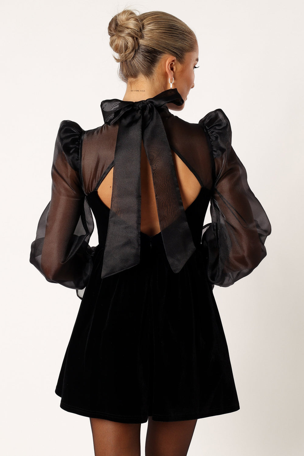 Blaire Long Sleeve Mini Dress - Black - Petal & Pup USA