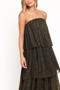 Petal and Pup USA DRESSES Bloom Strapless Maxi Dress - Black