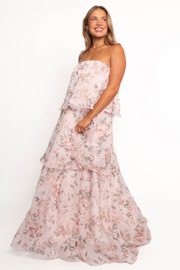 Petal and Pup USA DRESSES Bloom Strapless Maxi Dress - Floral