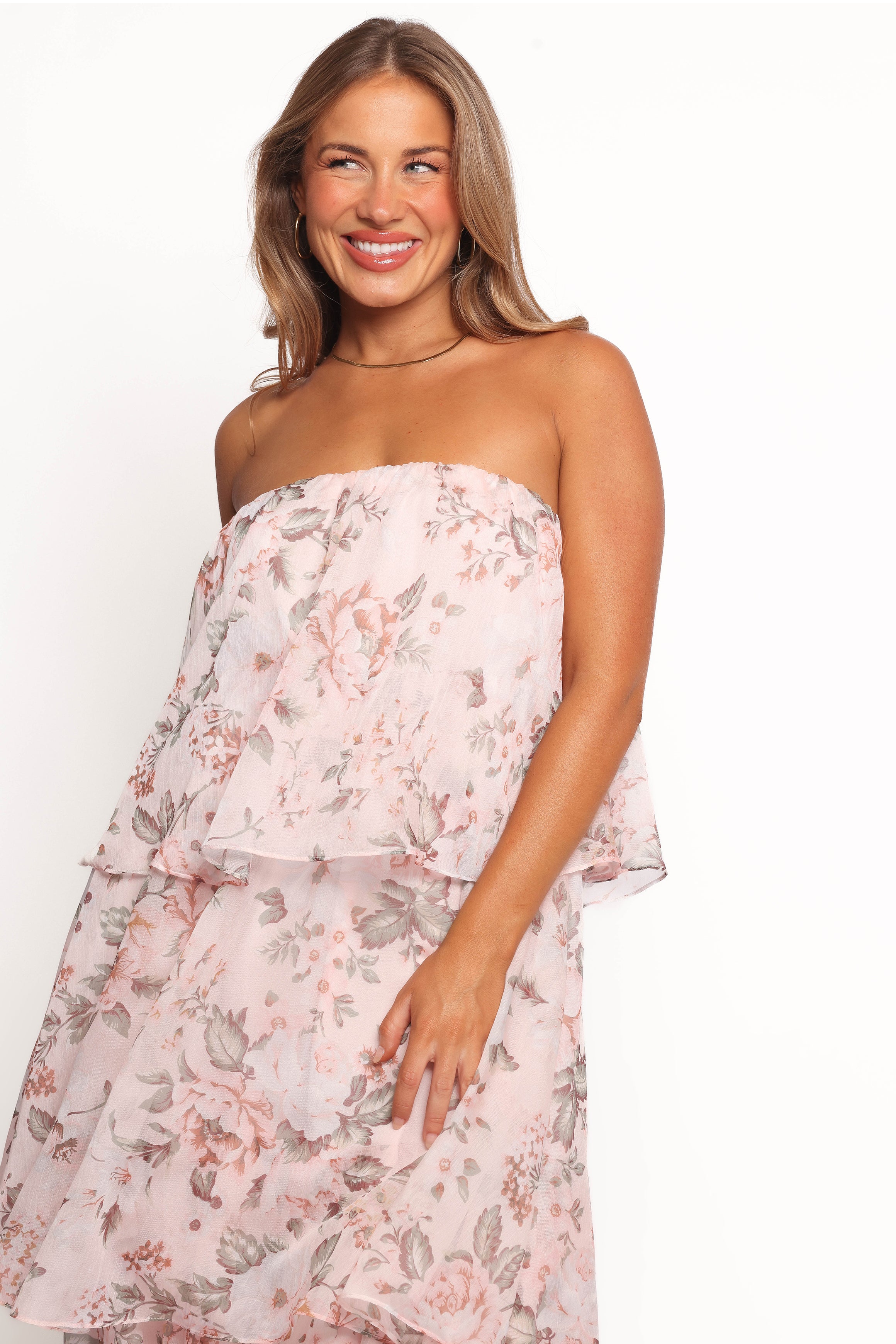 Petal and Pup USA DRESSES Bloom Strapless Maxi Dress - Floral