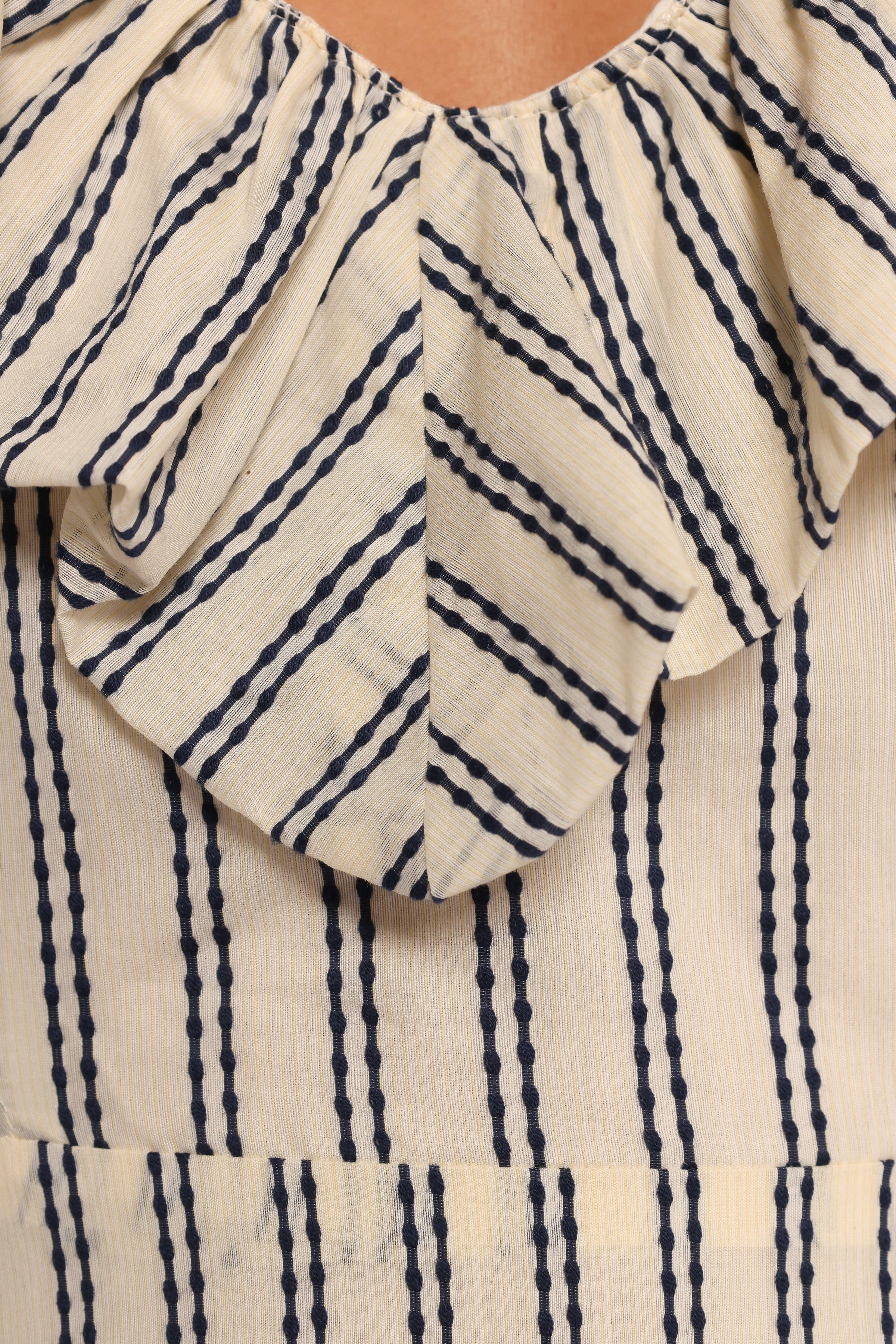 Petal and Pup USA DRESSES Bobbie Midi Dress - Neutral Stripe