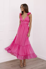 Petal and Pup USA DRESSES Bonito Midi Dress - Berry