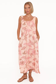 Petal and Pup USA DRESSES Bowman Maxi Dress - Pink Floral
