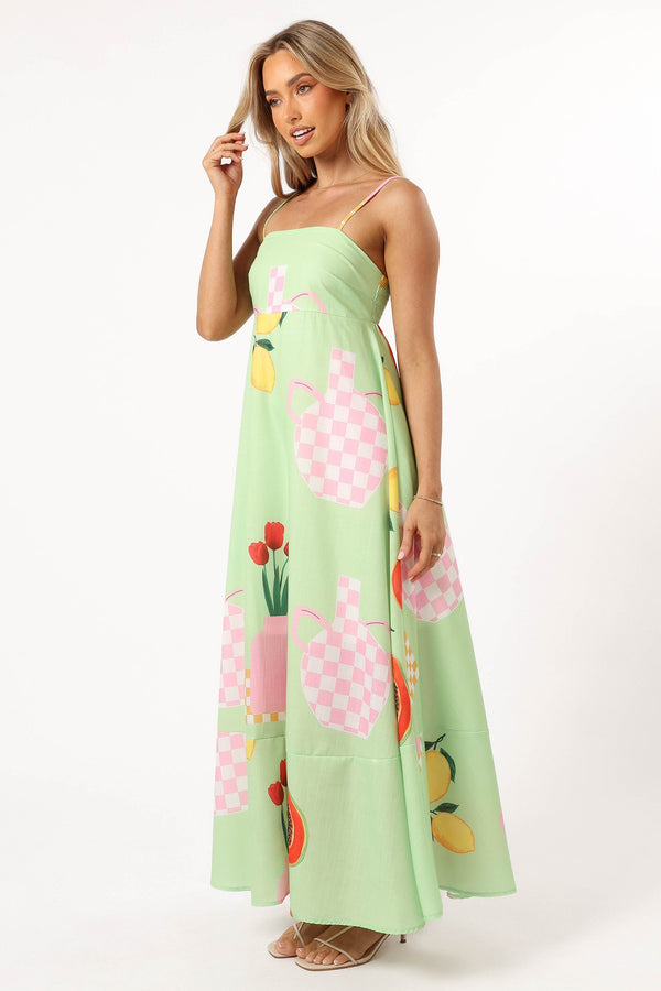 Petal and Pup USA DRESSES Brea Maxi Dress - Green Papaya