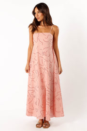 Petal and Pup USA DRESSES Brea Maxi Dress - Pink Swirl