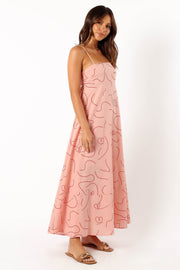 Petal and Pup USA DRESSES Brea Maxi Dress - Pink Swirl
