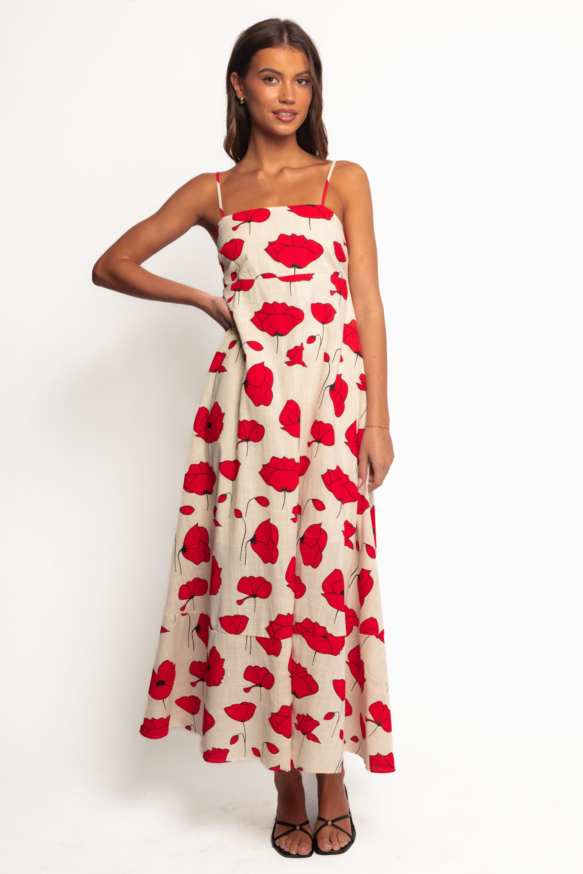 Petal and Pup USA DRESSES Brea Maxi Dress - Poppy (Hold for Amazon)