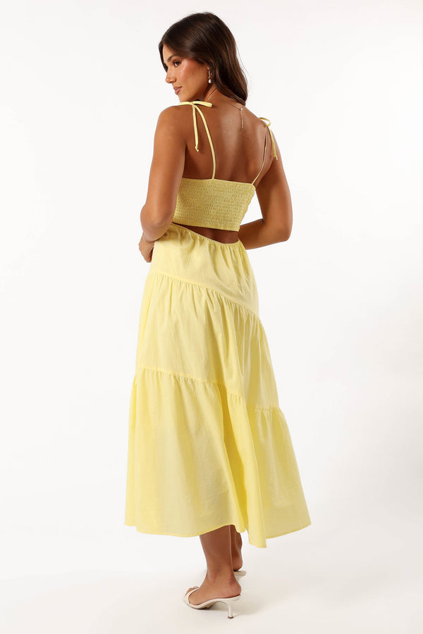 Petal and Pup USA DRESSES Brexley Maxi Dress - Lemon