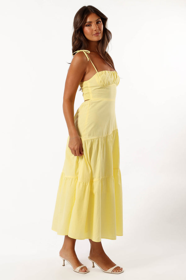 Petal and Pup USA DRESSES Brexley Maxi Dress - Lemon