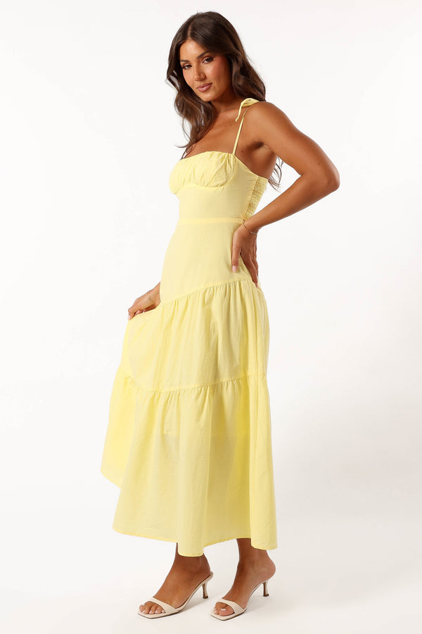 Petal and Pup USA DRESSES Brexley Maxi Dress - Lemon