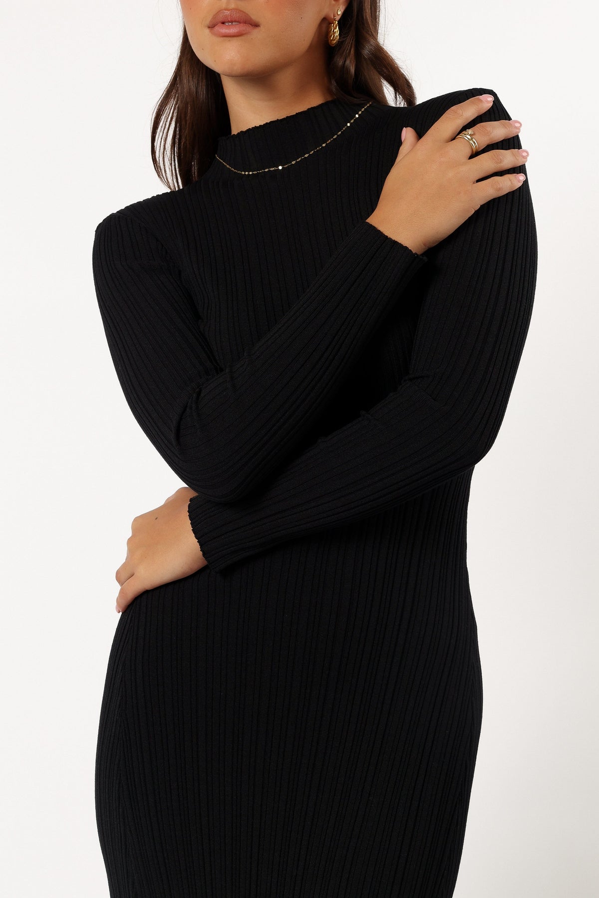 Petal and Pup Briar Long Sleeve Dress - Black XL