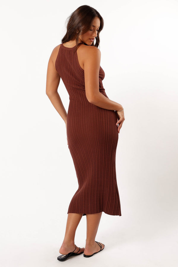 Petal and Pup USA DRESSES Brighton Maxi Dress - Chocolate Brown