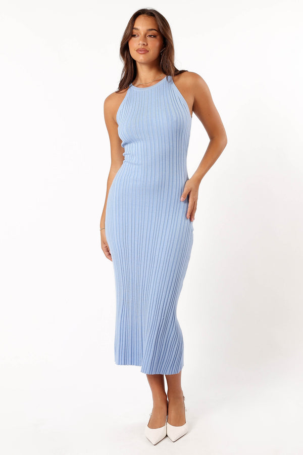 Petal and Pup USA DRESSES Brighton Maxi Dress - Dusty Blue