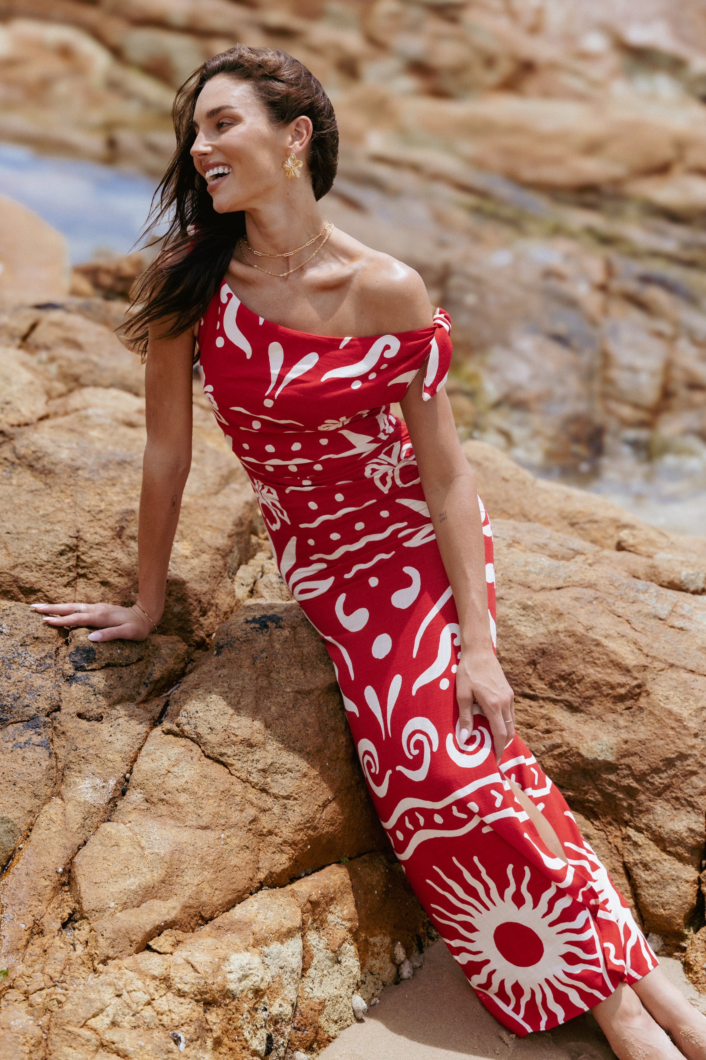 Petal and Pup USA DRESSES Brigid Midi Dress - Sunburst
