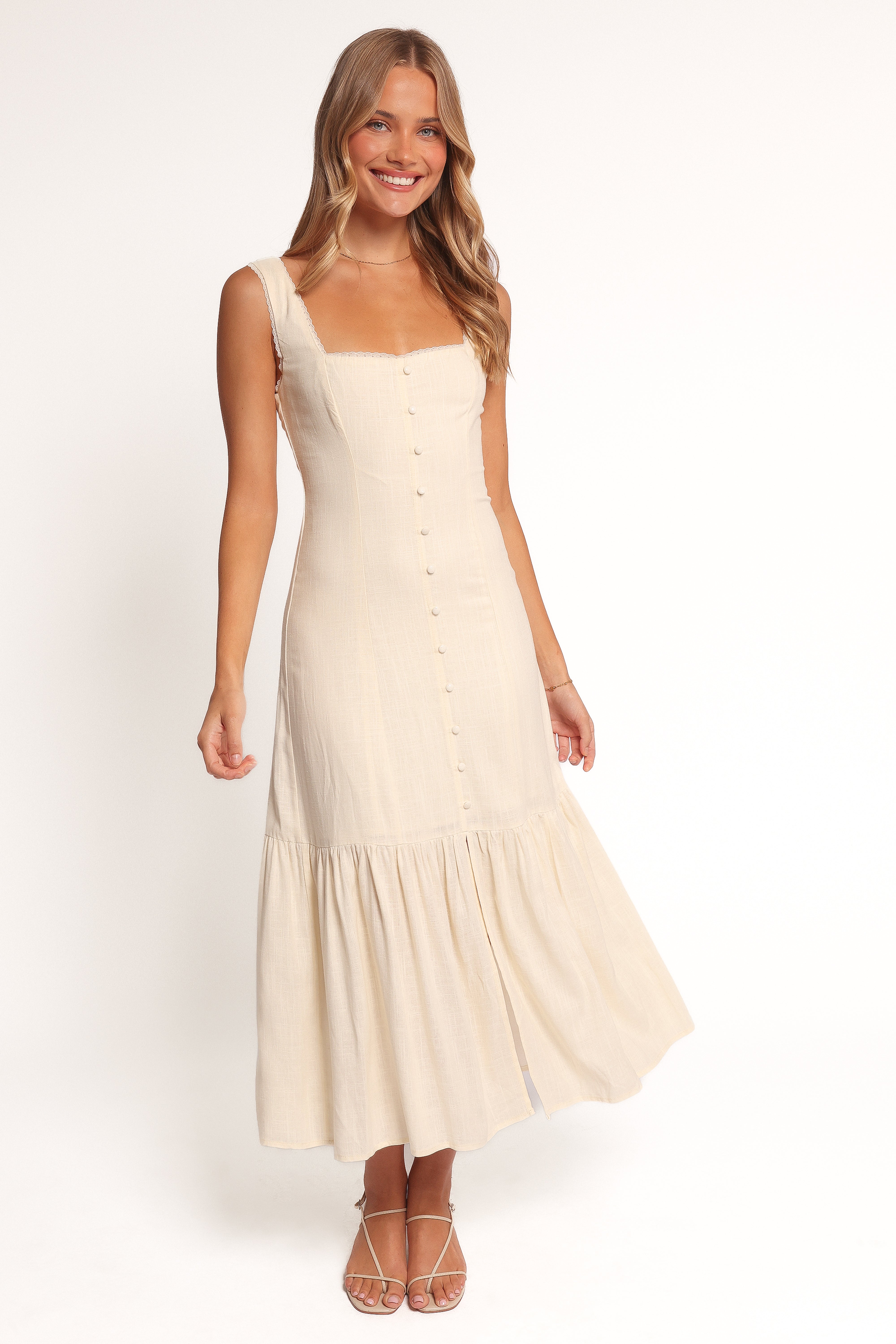 Petal and Pup USA DRESSES Brisa Maxi Dress - Cream