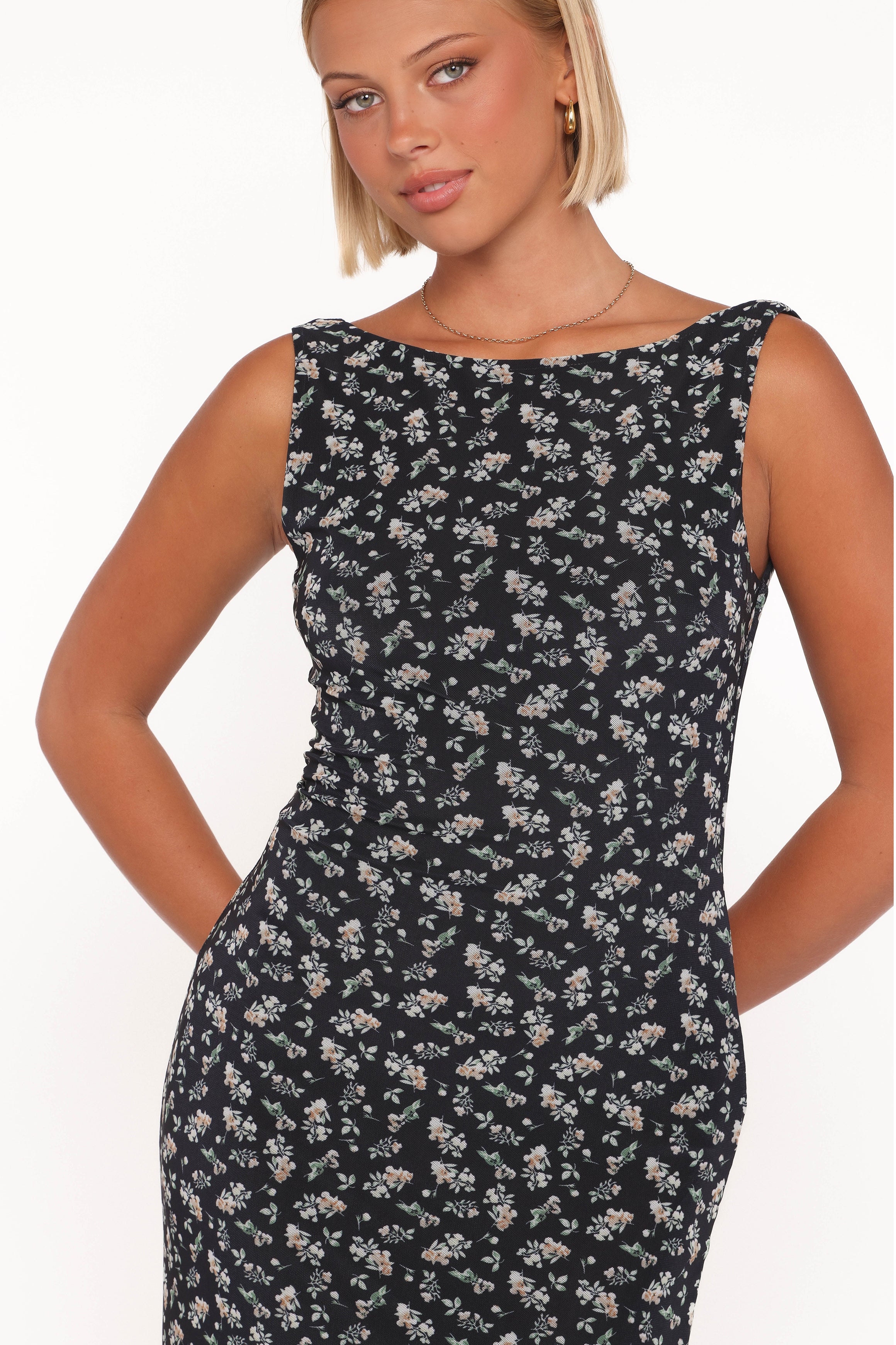 Petal and Pup USA DRESSES Brissa Maxi Dress - Black Floral