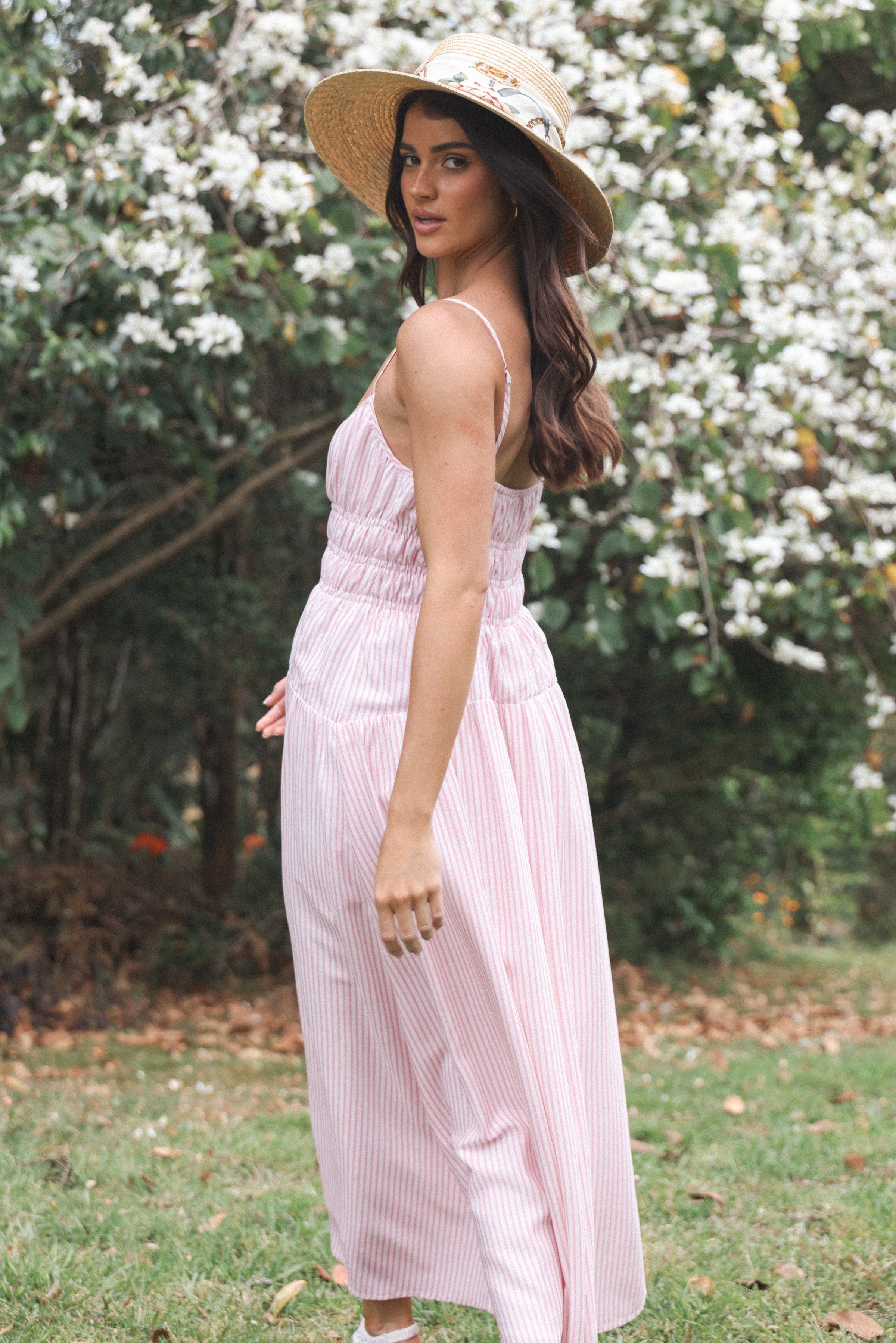 Petal and Pup USA DRESSES Brittany Maxi Dress - Pink Stripe