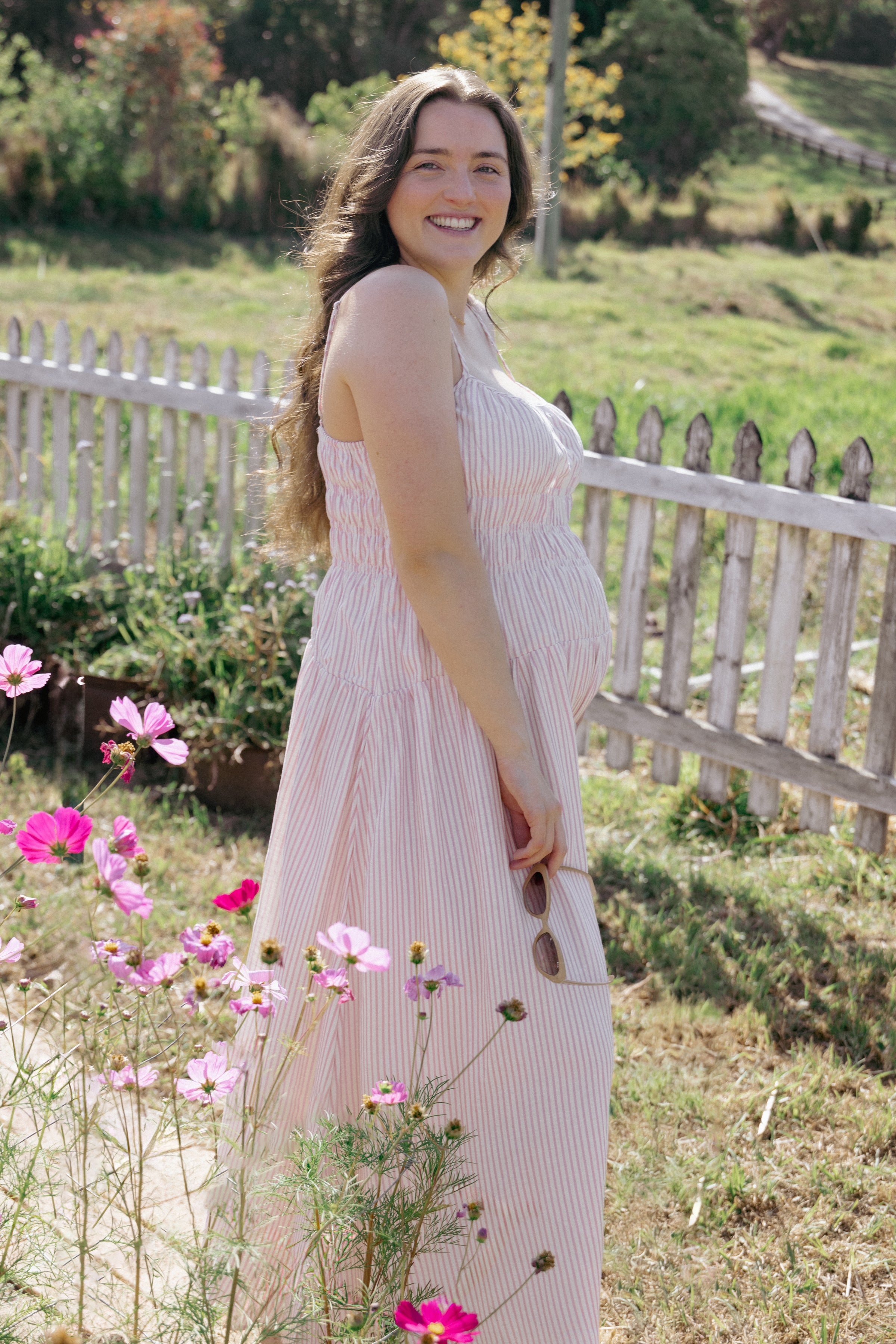 Petal and Pup USA DRESSES Brittany Maxi Dress - Pink Stripe