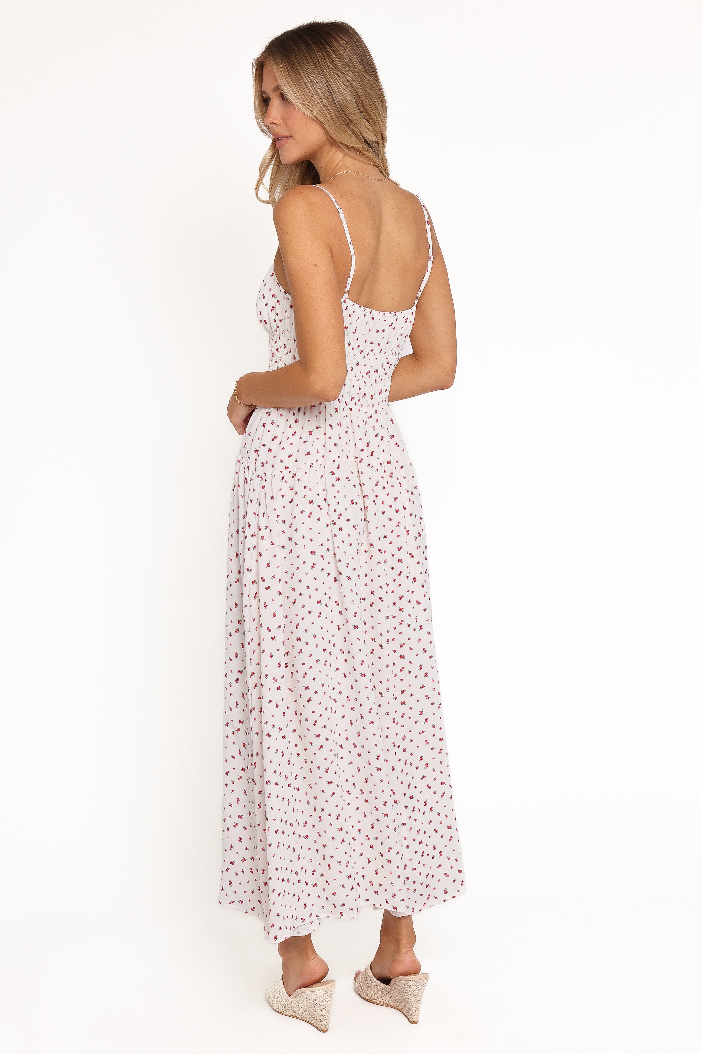 Petal and Pup USA DRESSES Brittany Maxi Dress - Red Floral
