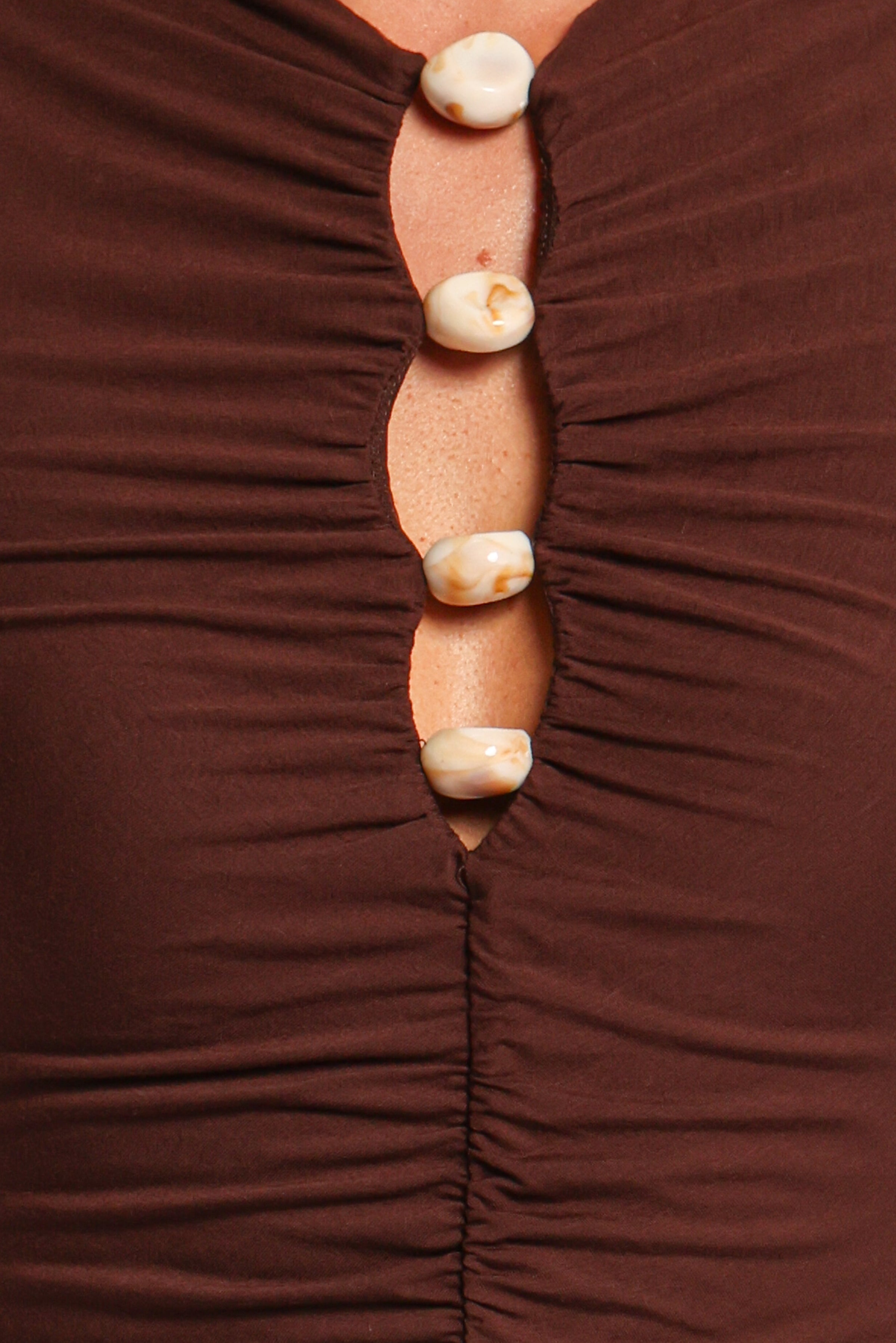 Petal and Pup USA DRESSES Brody Midi Dress - Chocolate