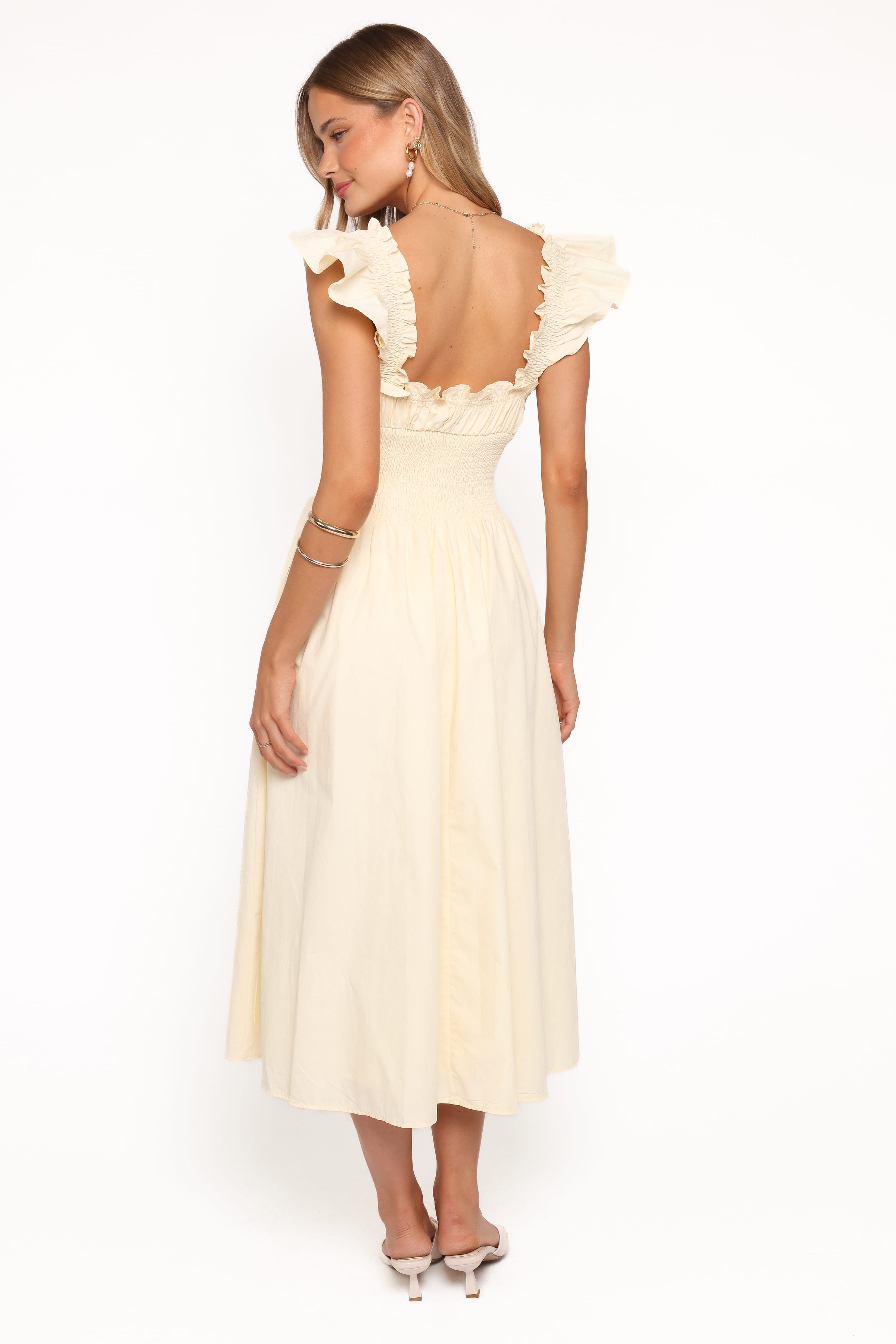 Petal and Pup USA DRESSES Bronte Midi Dress - Butter Yellow