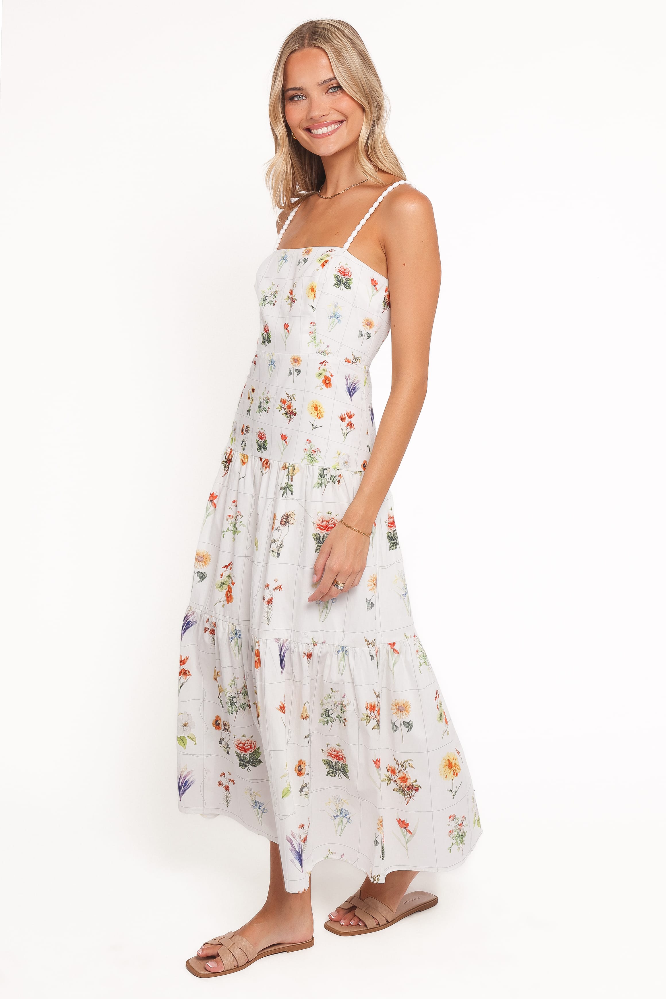 Petal and Pup USA DRESSES Brooks Maxi Dress - White Floral