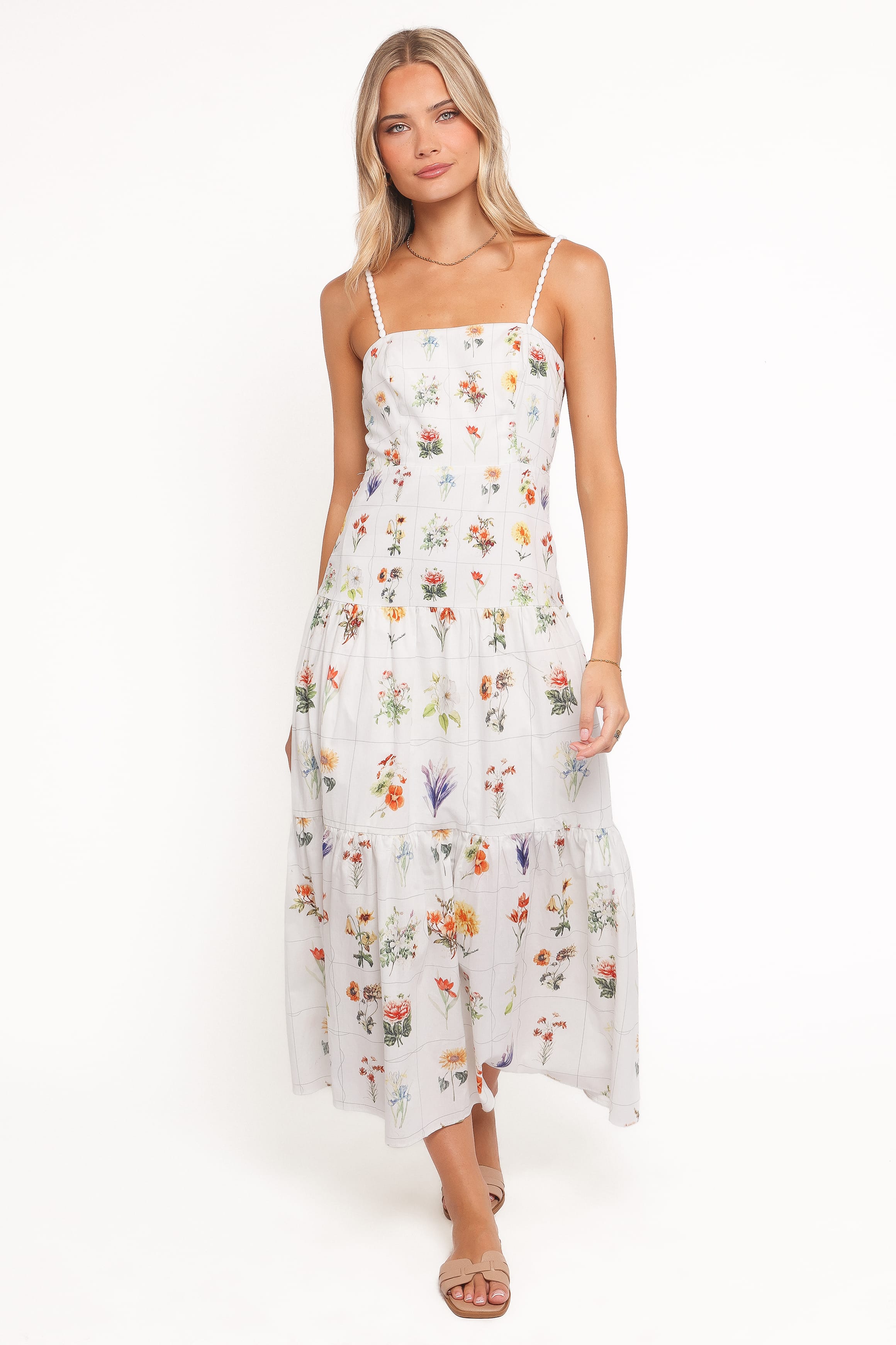 Petal and Pup USA DRESSES Brooks Maxi Dress - White Floral