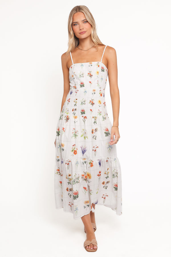 Petal and Pup USA DRESSES Brooks Maxi Dress - White Floral