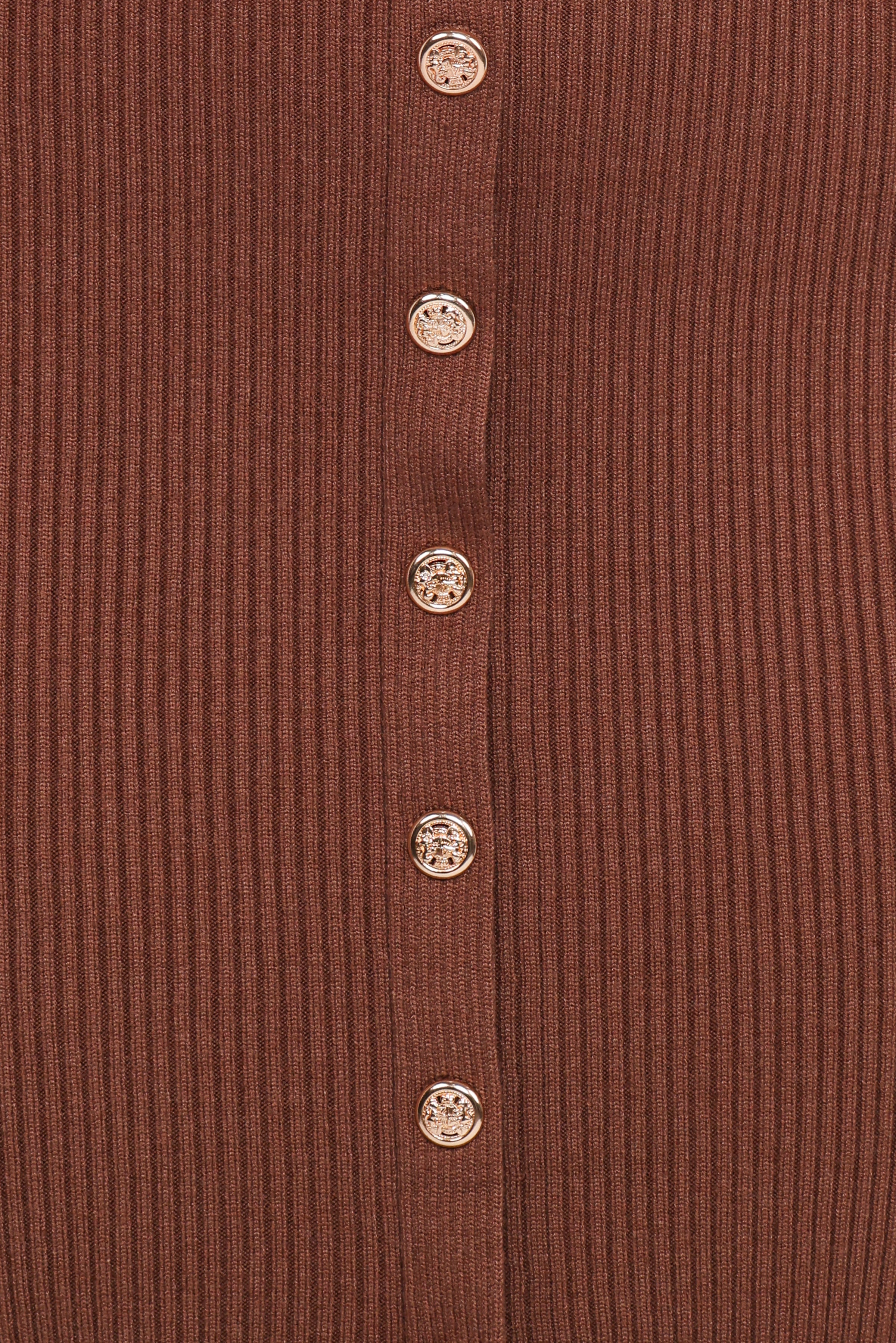 Petal and Pup USA DRESSES Brydie Long Sleeve Midi Dress - Chocolate Brown