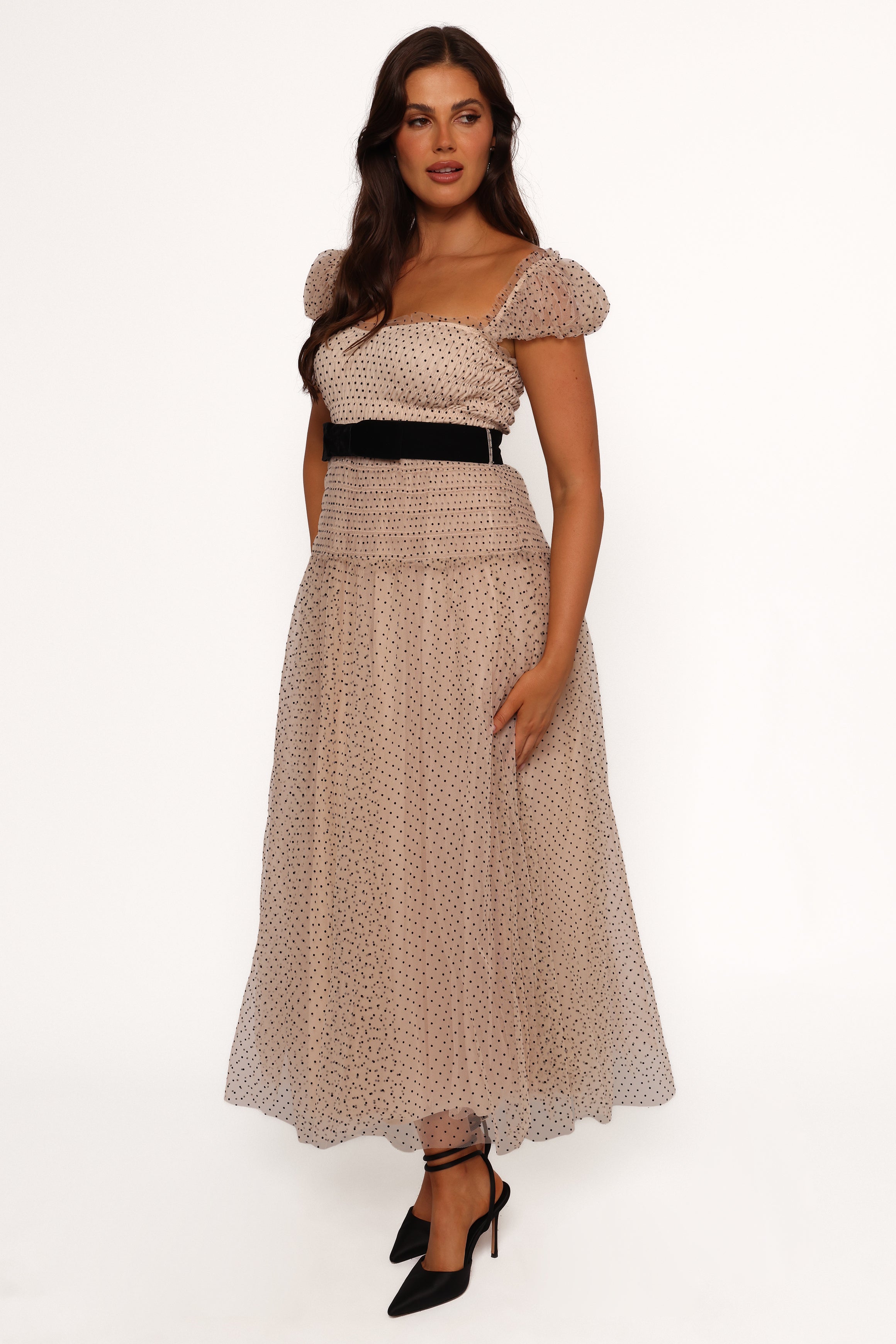 Petal and Pup USA DRESSES Bryn Midi Dress - Nude