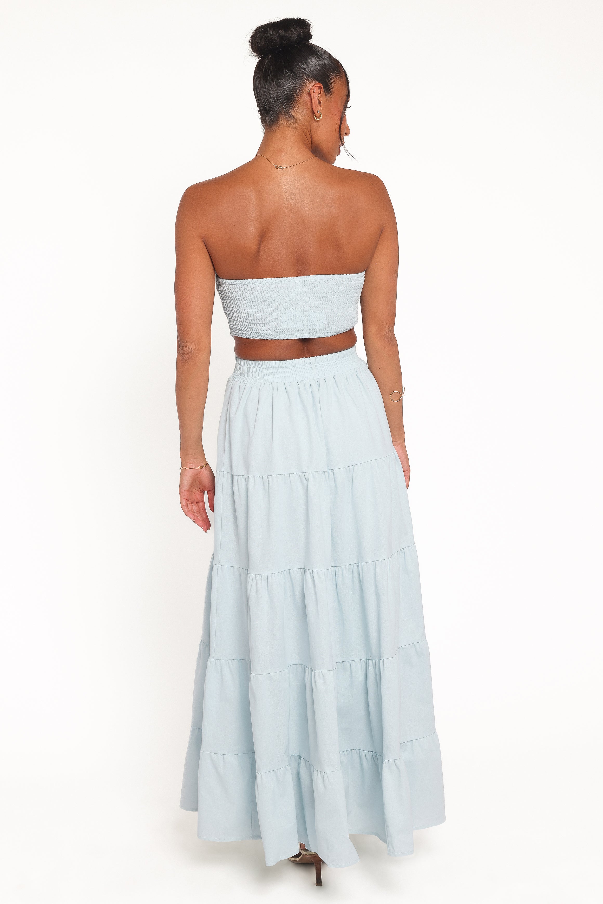 Petal and Pup USA DRESSES Cadence Strapless Maxi Dress - Blue