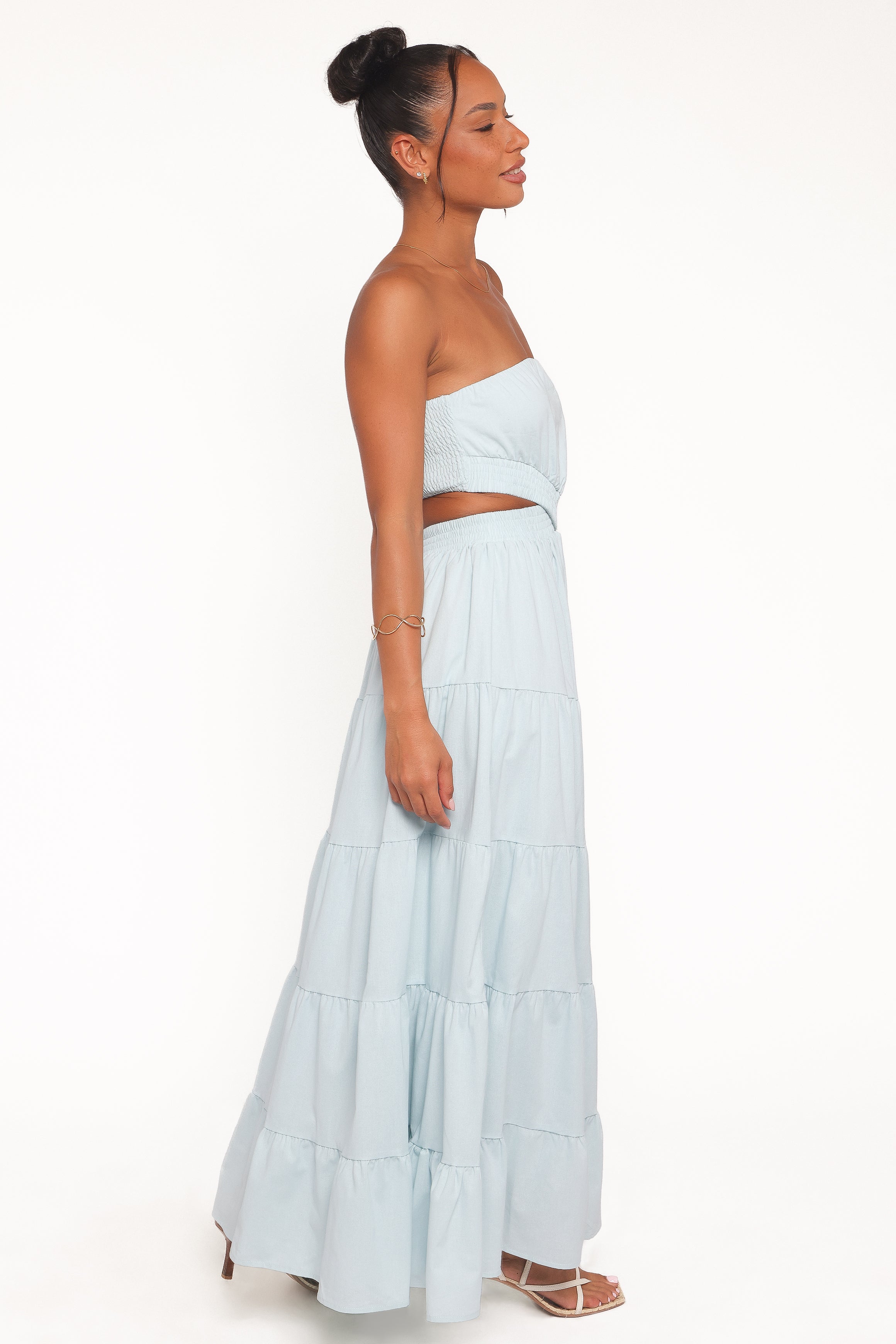 Petal and Pup USA DRESSES Cadence Strapless Maxi Dress - Blue