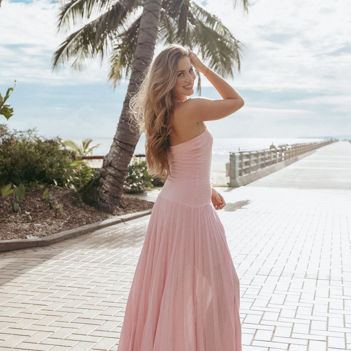 pink strapless evening dress Women's Sunday Best Lace Tank Dress Collagen, Size Medium, 100% Cotton main image 1