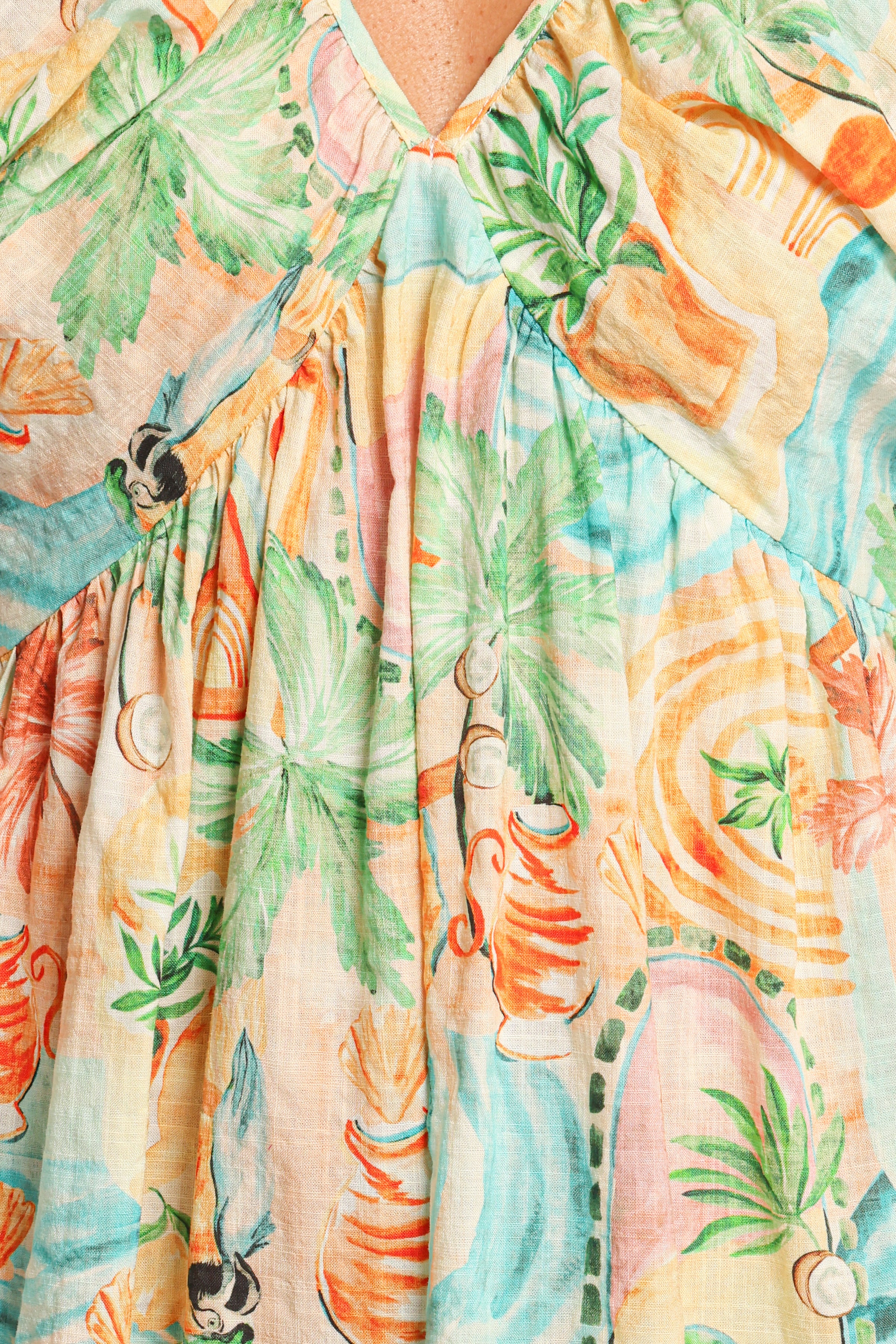 Petal and Pup USA DRESSES Cadhla Mini Dress - Golden Palm