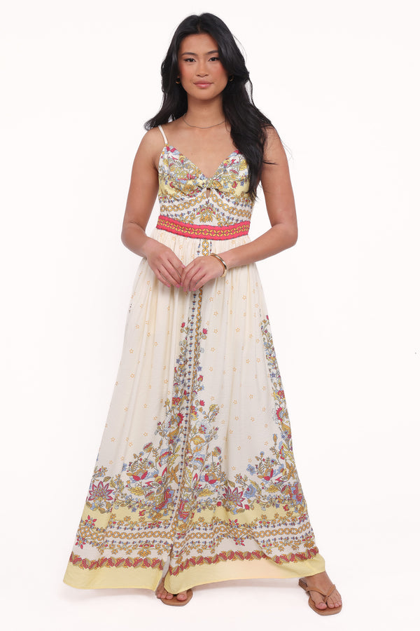 Petal and Pup USA DRESSES Caelia Maxi Dress - Yellow Multi (Hold for Amazon)